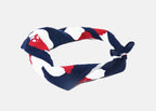 Arrotolata - UK - bandana di cotone con bandiera inglese vintage stampata