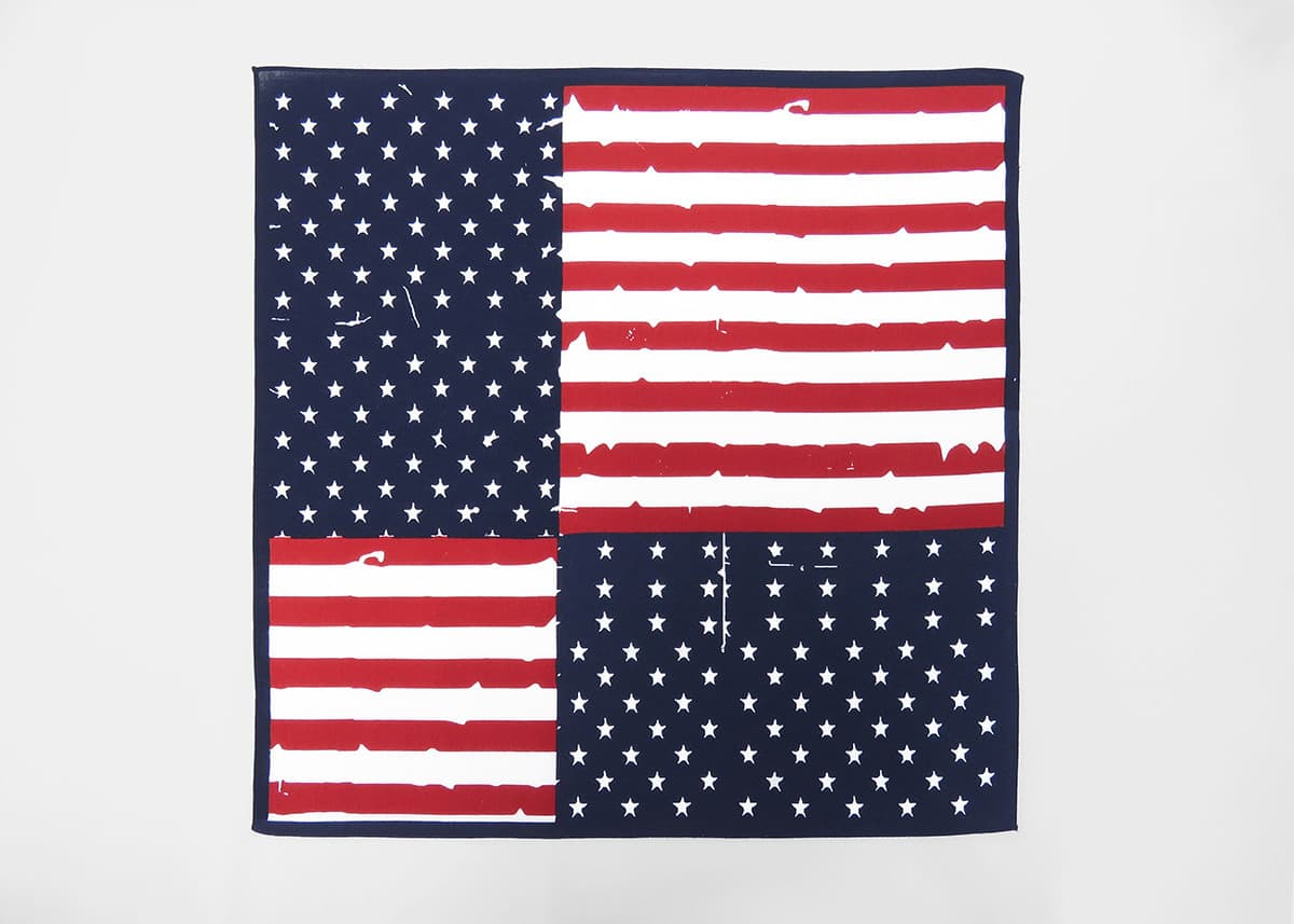 Modello - USA - bandana di cotone con bandiera americana vintage stampata