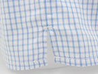 Dettaglio spacco - Kent -Boxer da uomo a quadretti celesti - taglie forti 100% cotone