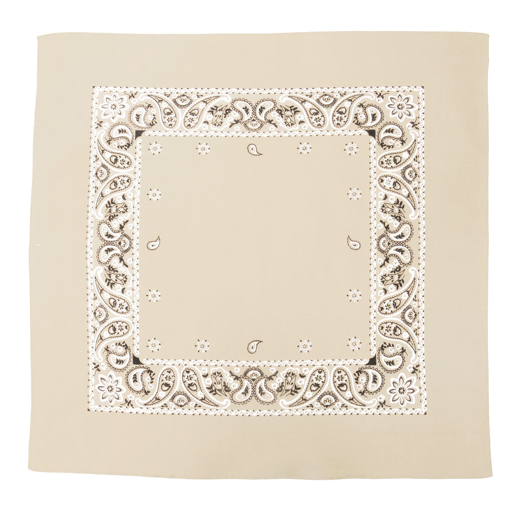Bandana sabbia “PAISLEY” con stampa cachemire