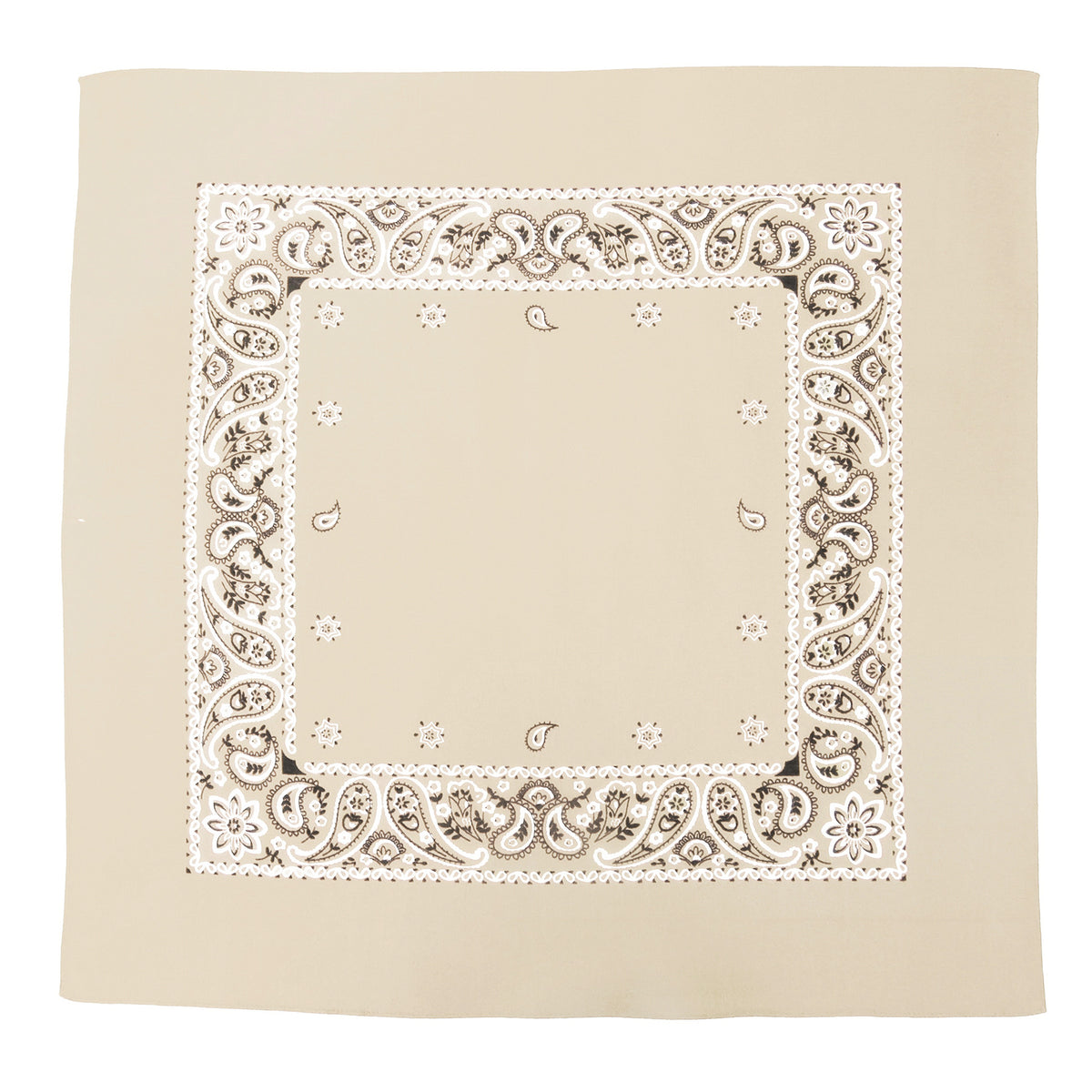 Bandana sabbia “PAISLEY” con stampa cachemire