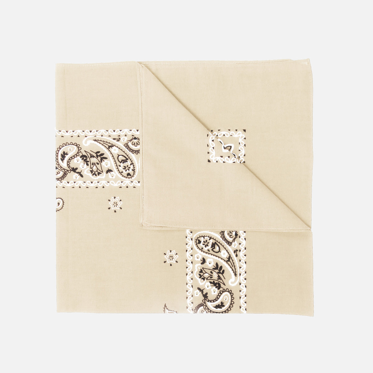 Bandana sabbia “PAISLEY” con stampa cachemire