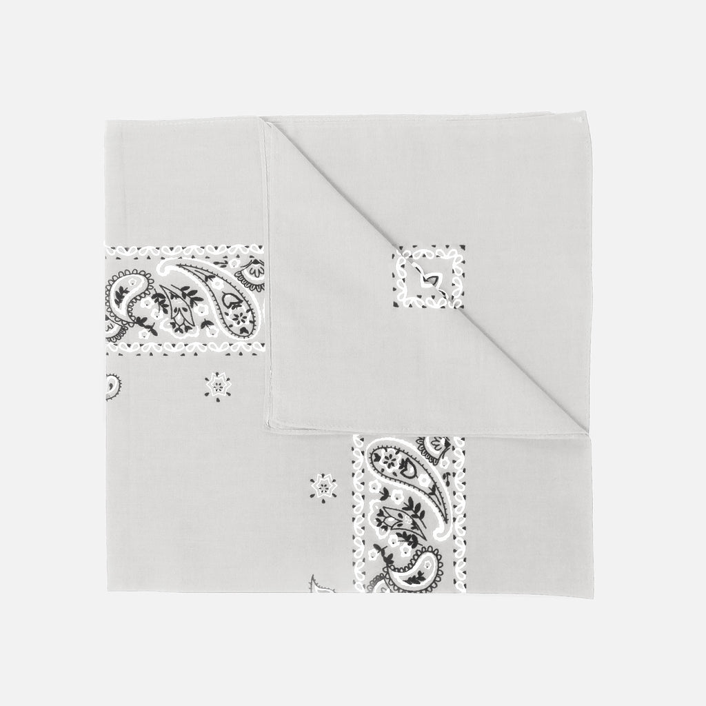 Bandana grigia “PAISLEY” con stampa cachemire