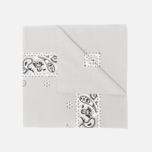 Bandana grigia “PAISLEY” con stampa cachemire