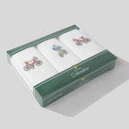 Sport ciclismo - fazzoletti ricamati e arrotolati in scatola vintage - scatola laterale