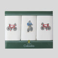 Sport ciclismo - fazzoletti ricamati e arrotolati in scatola vintage - scatola frontale