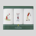Sport golf - fazzoletti ricamati e arrotolati in scatola vintage - scatola fronte