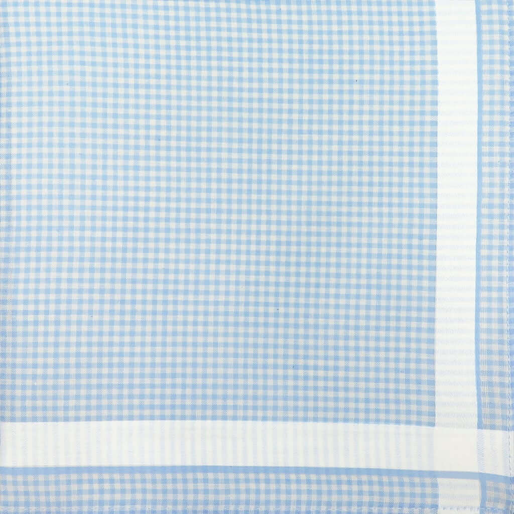 Variante blu - Roby - fazzoletto di cotone a quadretti blu pastello