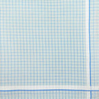 Variante azzurra  - Roby - fazzoletto di cotone a quadretti azzurro pastello
