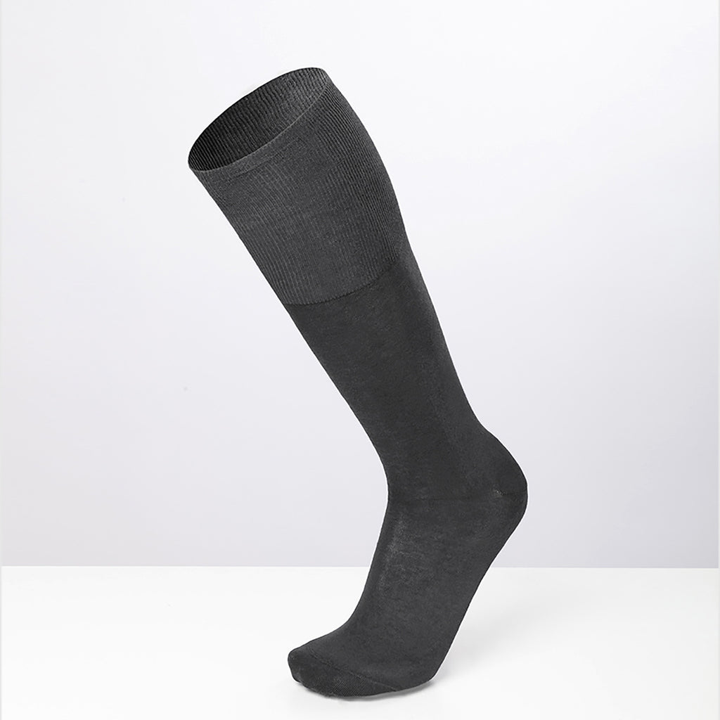 Calze lunghe Warm cotton - cotone climatizzato - Colombo Milano 1911 - antracite indossate