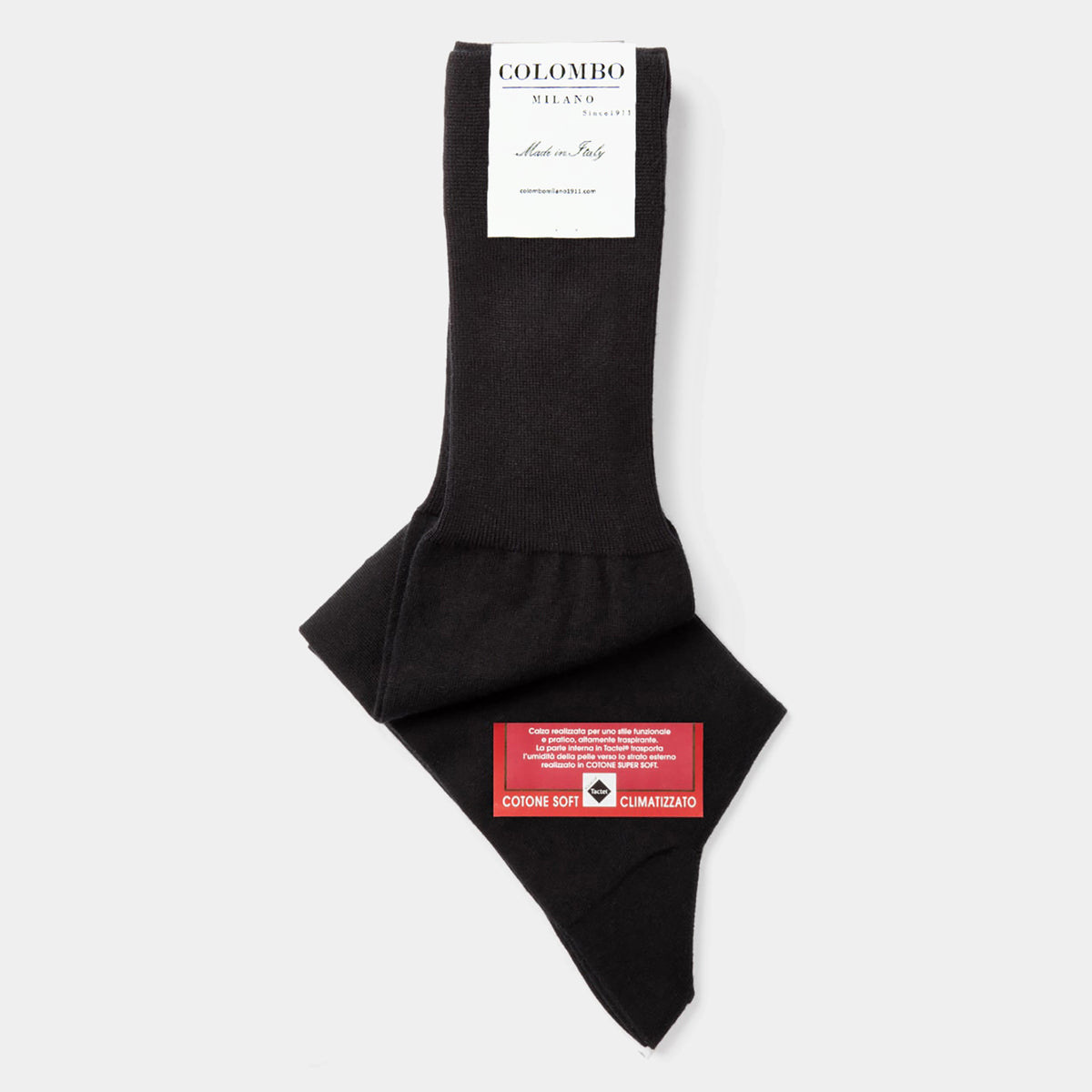 Calze lunghe Warm cotton - cotone climatizzato - Colombo Milano 1911 - nero
