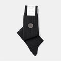 Calze lunghe a costa in Cashmere - Colombo Milano 1911 - nero
