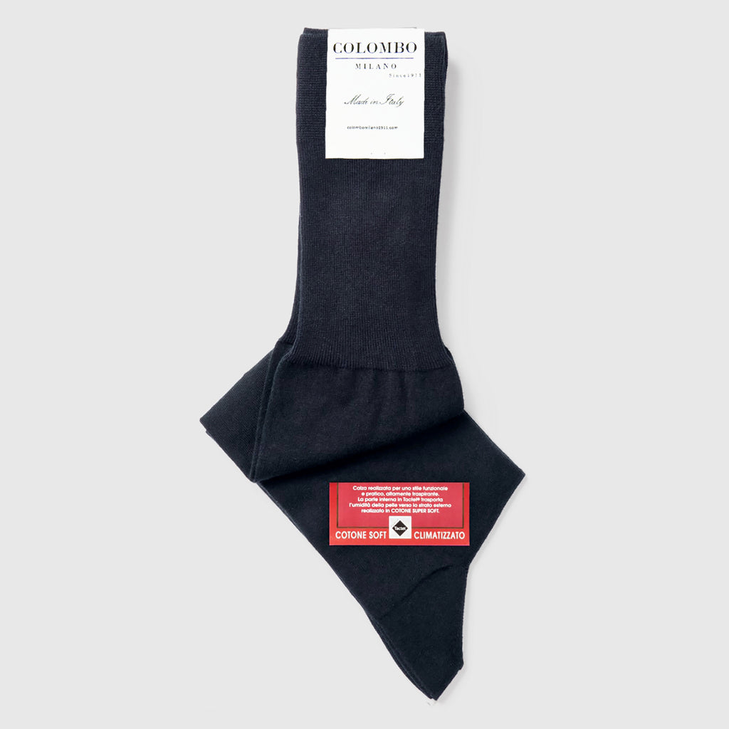 Calze lunghe Warm cotton - cotone climatizzato - Colombo Milano 1911 - blu