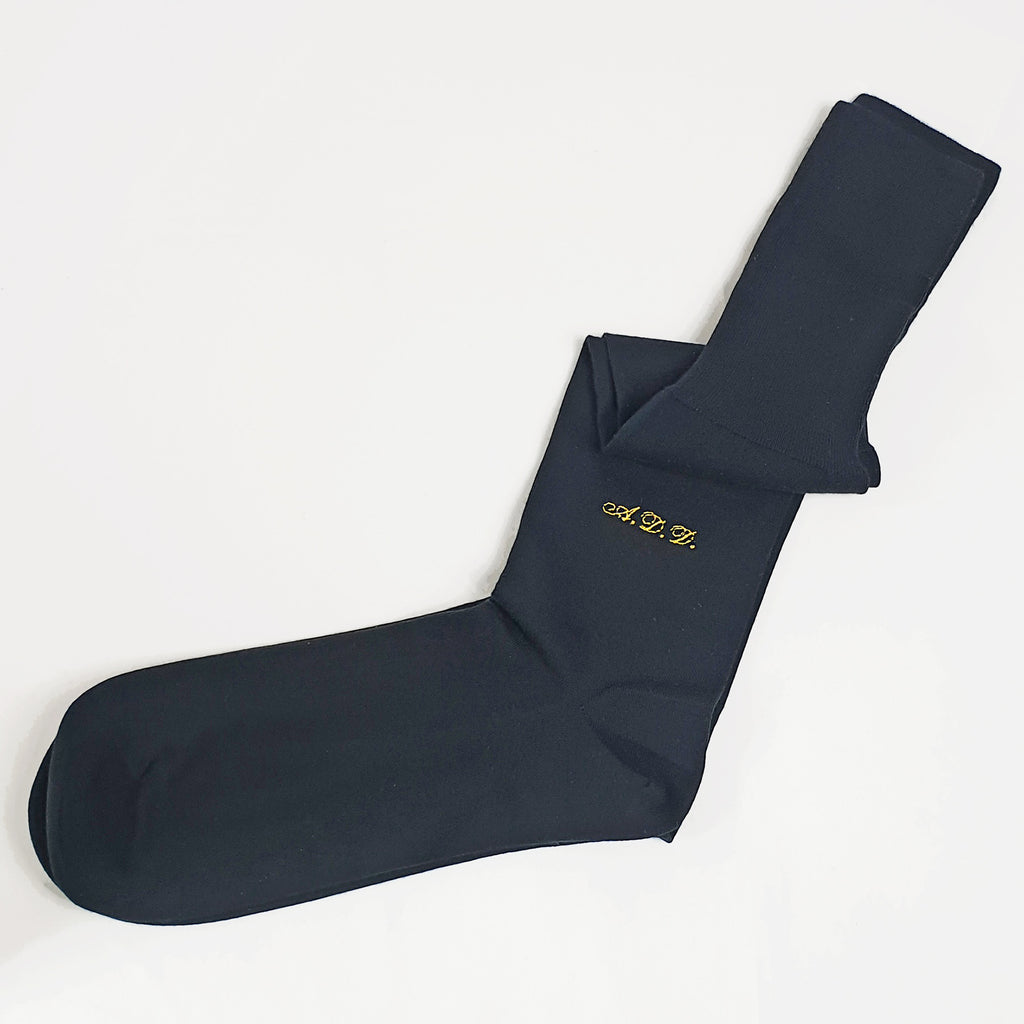 Calze lunghe Warm cotton con iniziali ricamate