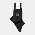 Calze lunghe a costa in Cashmere - Colombo Milano 1911 - nero