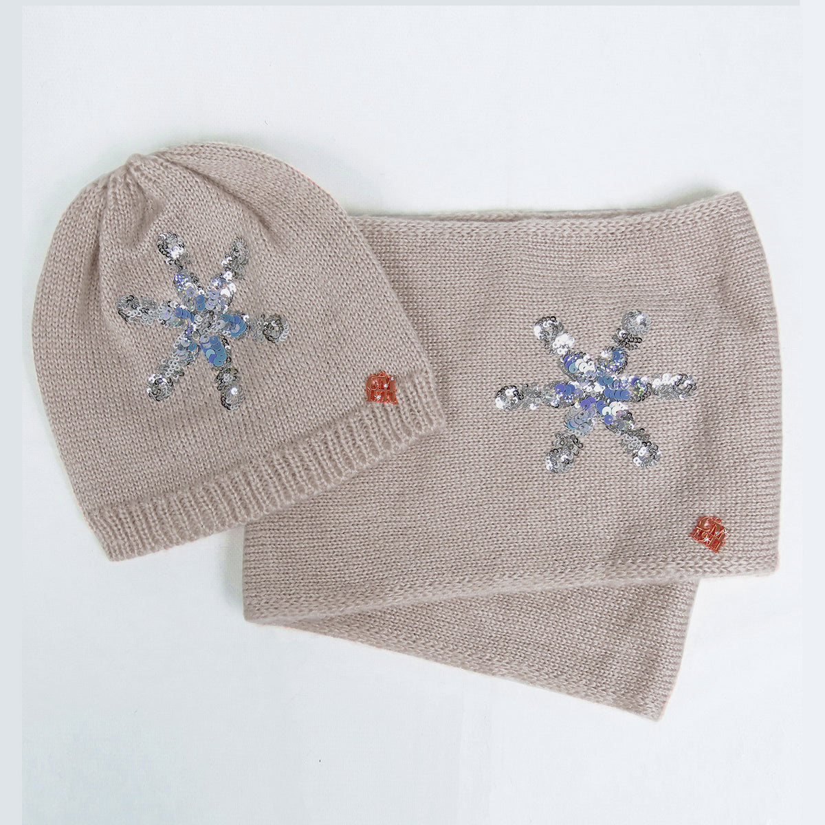 Set bimba con fiocco di neve in paillettes 2/6a