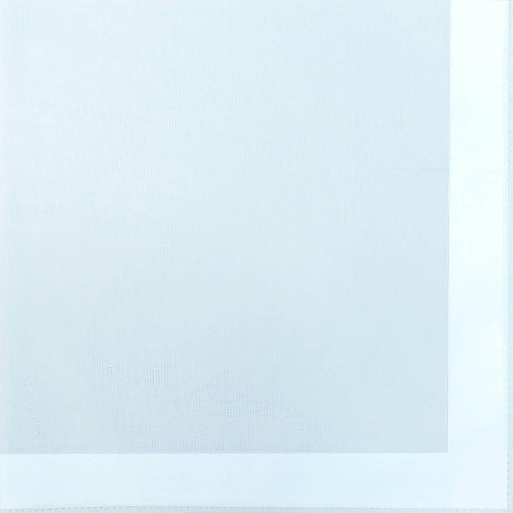 Variante celeste - Perla - fazzoletto di cotone tinta unita color pastello con righe di raso ricamato