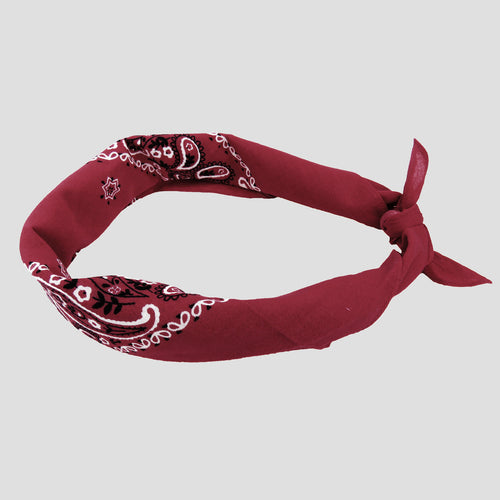 Bandana burgundy “PAISLEY” con stampa cachemire