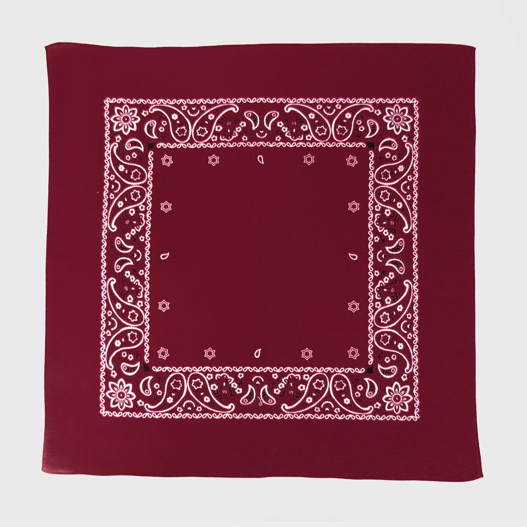 Bandana burgundy “PAISLEY” con stampa cachemire