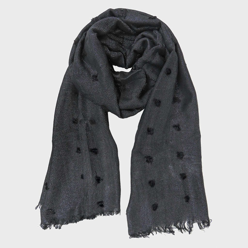 Sciarpa in viscosa con lurex in scatola regalo nera