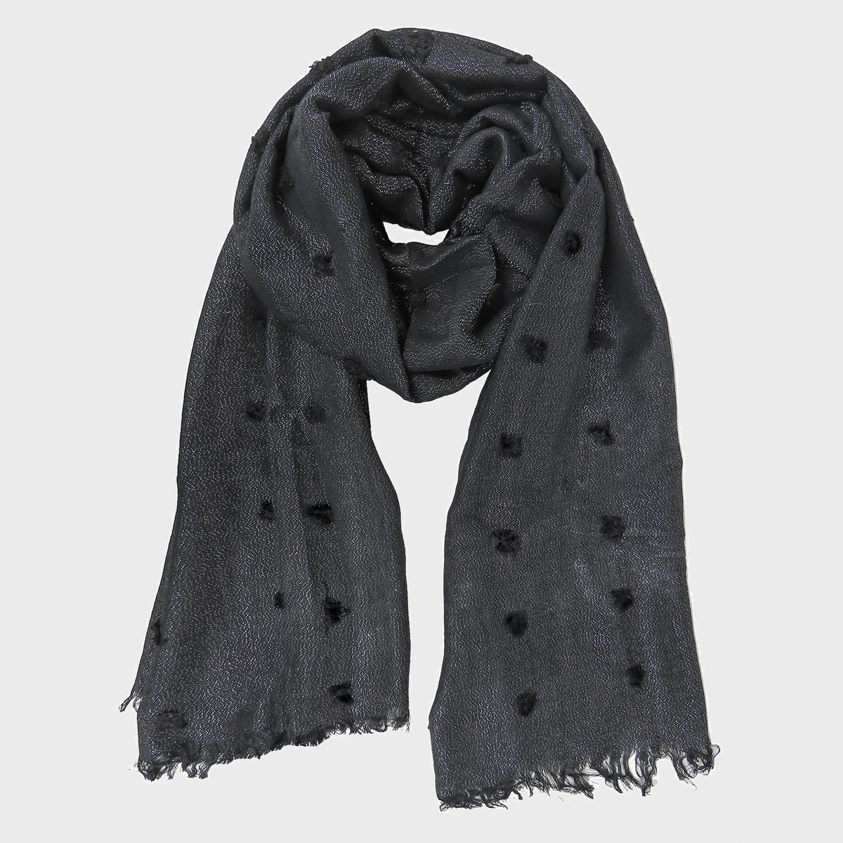 Sciarpa in viscosa con lurex in scatola regalo nera