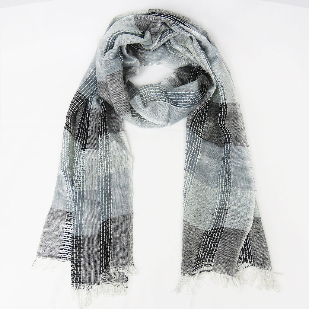 Sciarpa in viscosa colori freddi con lurex - in Scatola regalo