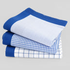 Varianti - Scozia - fazzoletti di cotone da uomo con quadretti blu royal