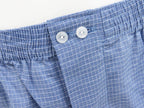 Dettaglio - Kent - Boxer da uomo in cotone blu con quadretti bianchi taglie forti