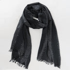 Sciarpa morbida in viscosa con paillettes nera