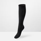 Calze da donna lunghe in caldo Cashmere nere indossate