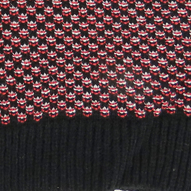 Cappello e sciarpa punto riso dettaglio