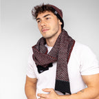 Cappello e sciarpa punto riso modello