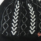 Cappello e sciarpa coordinati bianco e nero morbidissimo dettaglio
