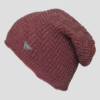 Cappello da uomo con lavorazione a zig-zag bordeaux