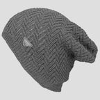 Cappello da uomo con lavorazione a zig-zag grigio