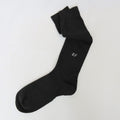 Calze da donna lunghe in caldo cotone extra morbido nere indossate personalizzate