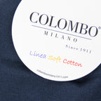 Cappello neonato blu in cotone con nome ricamato dettaglio