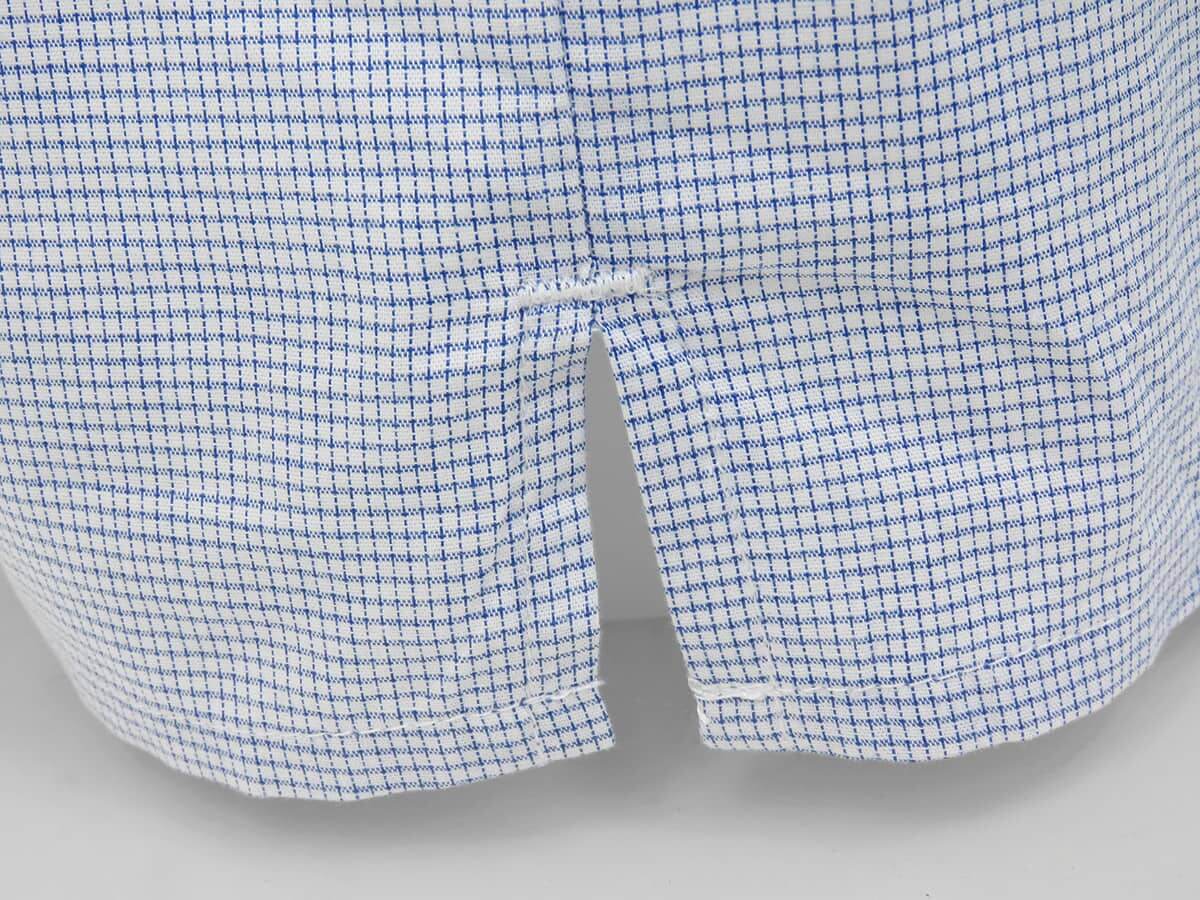 Dettaglio spacco - Kent - Boxer da uomo in cotone a quadretti blu