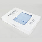 Boxer in tela a righe azzurre con iniziali ricamate - 100%cotone SCATOLA