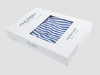 Scatola laterale - Kent - Boxer da uomo in cotone a righe bianche e blu