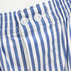 Boxer in tela a righe bianche e blu - taglie forti-100% cotone dettagli bottoni