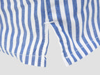 Dettaglio spacco - Kent - Boxer da uomo in cotone a righe bianche e blu