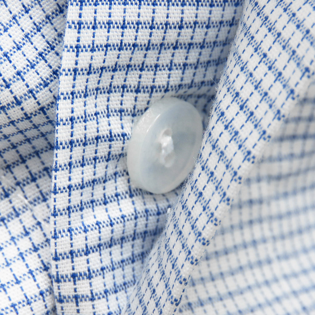 Boxer in tela a quadretti con iniziali ricamate - 100% cotone bottone