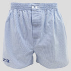 Boxer in tela a quadretti con iniziali ricamate - 100% cotone