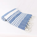 Telo mare a righe denim in cotone biologico