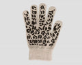 Beige  - guanti donna magici - guanti elasticizzati touchscreen con stampa leopardata