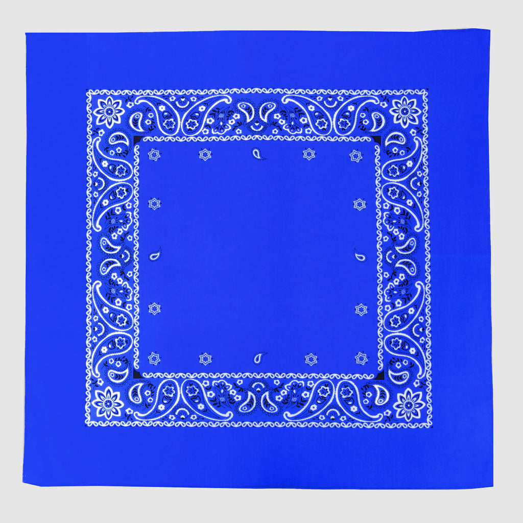 Bandana colorata “PAISLEY” con stampa cachemire - blu elettrico