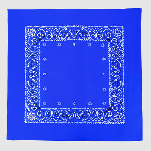 Bandana colorata “PAISLEY” con stampa cachemire - blu elettrico