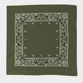 Bandana colorata “PAISLEY” con stampa cachemire - verde militare modello