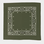 Bandana colorata “PAISLEY” con stampa cachemire - verde militare modello